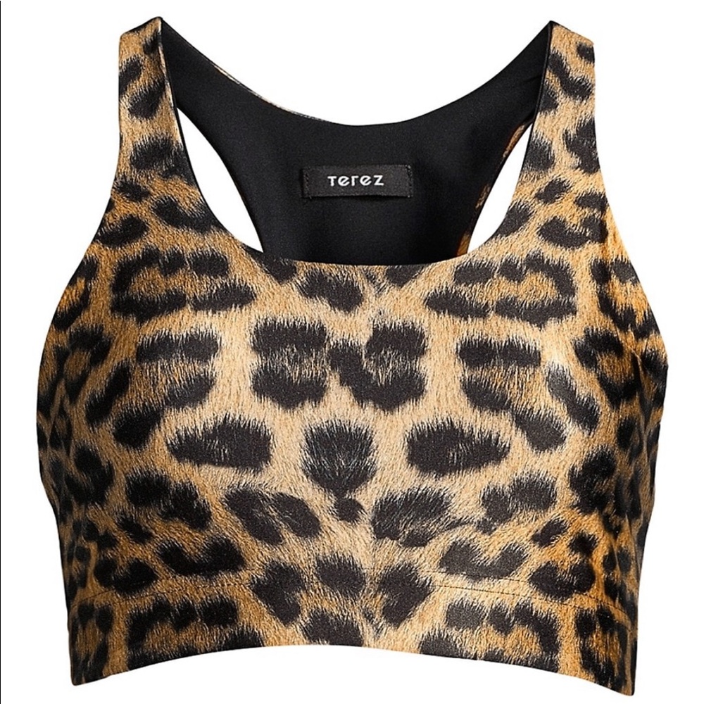 NWT Terez Reversible Leopard-Print Sports Bra. Size XS - Picture 3 of 9
